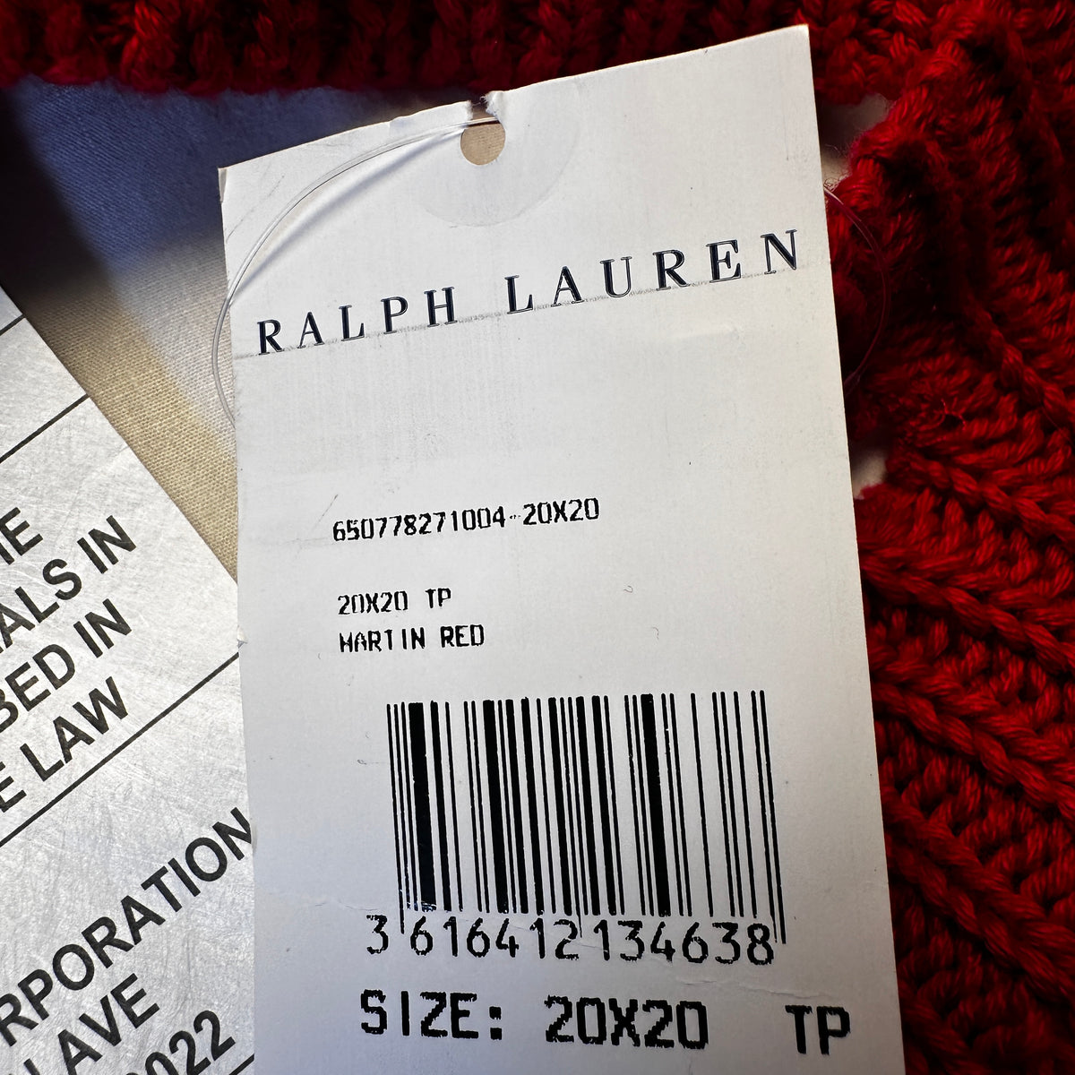 Cable-Knit Cushion - Martin Red