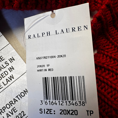 Cable-Knit Cushion - Martin Red