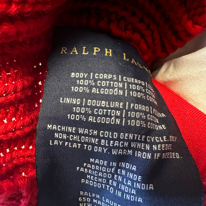 Cable-Knit Cushion - Martin Red