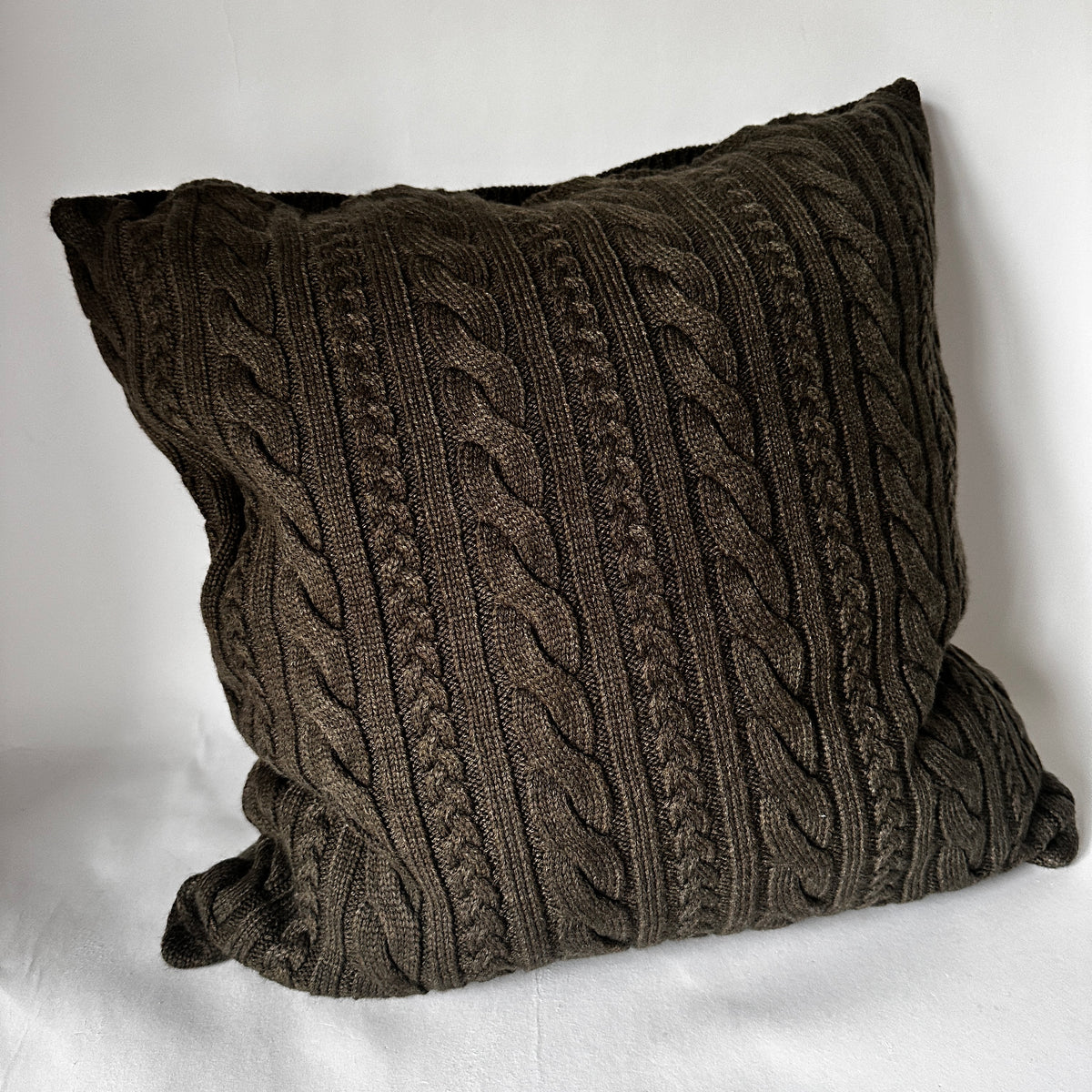 Cable-Knit Cushion - Palazzo Green