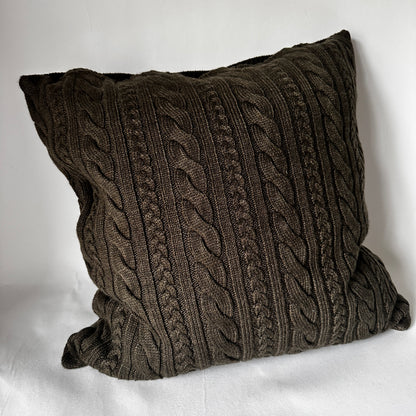 Cable-Knit Cushion - Palazzo Green