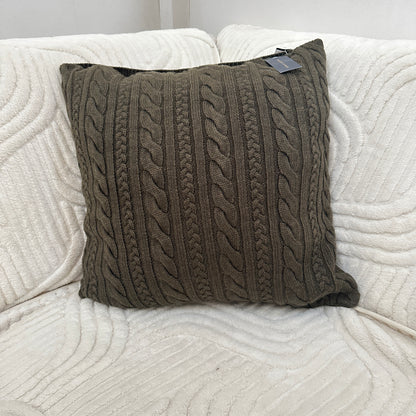 Cable-Knit Cushion - Palazzo Green
