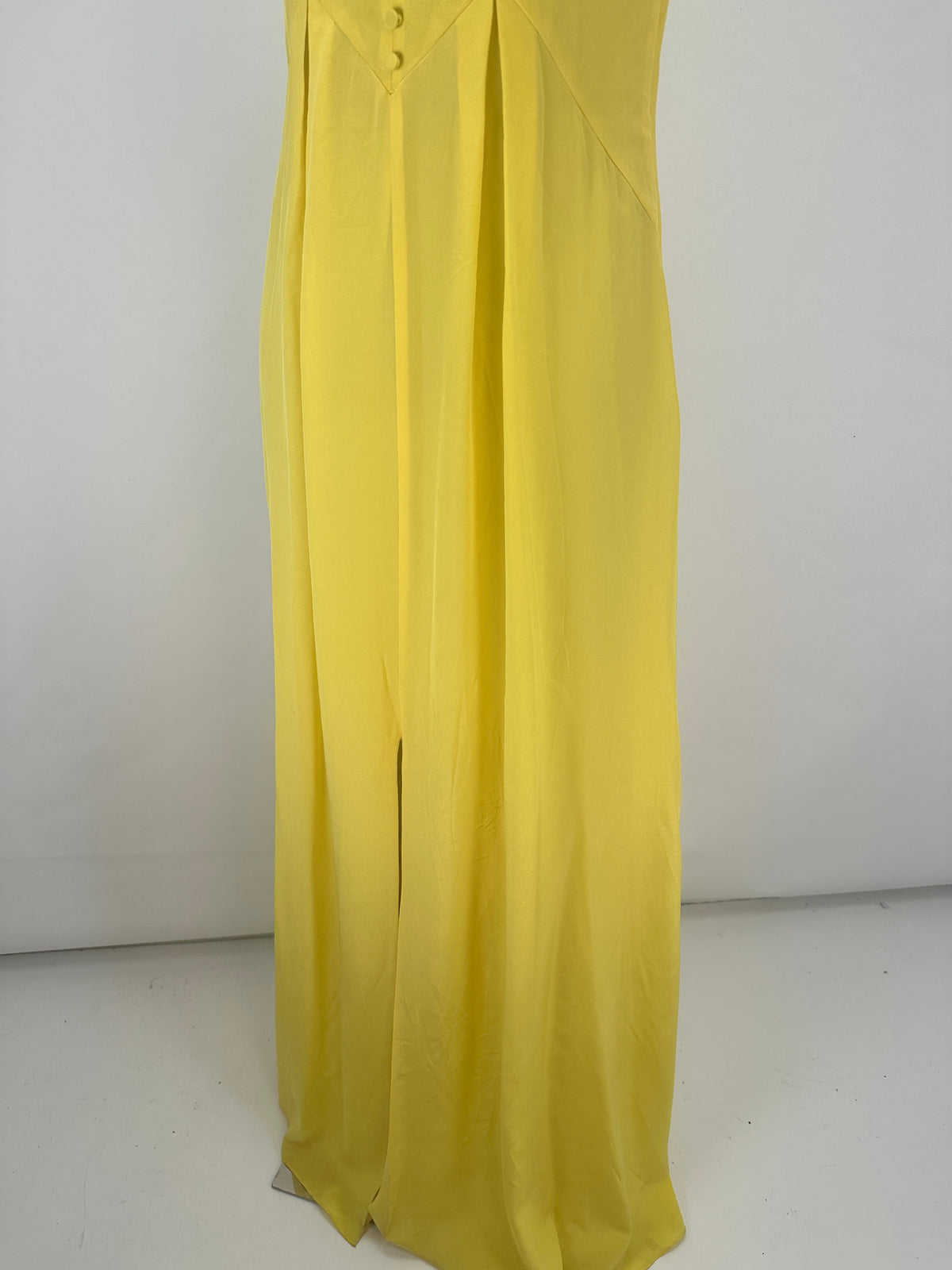 Silk Maxi Dress - Yellow - S