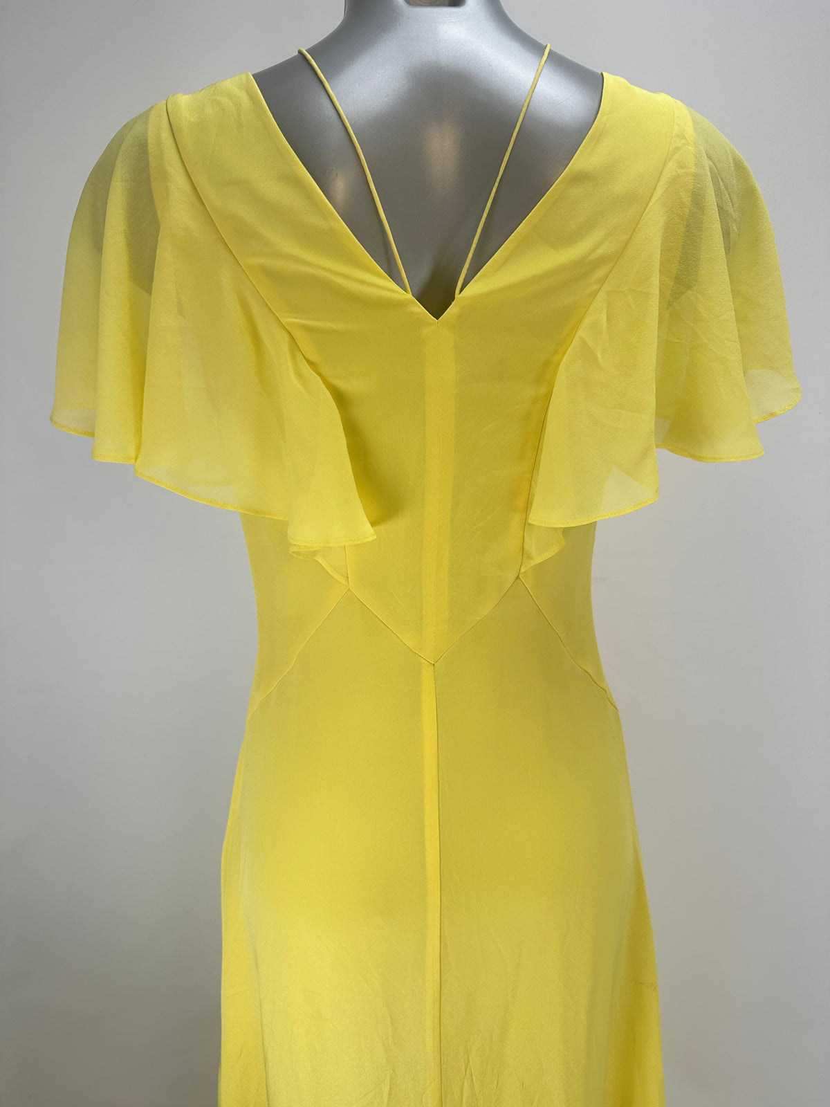 Silk Maxi Dress - Yellow - S