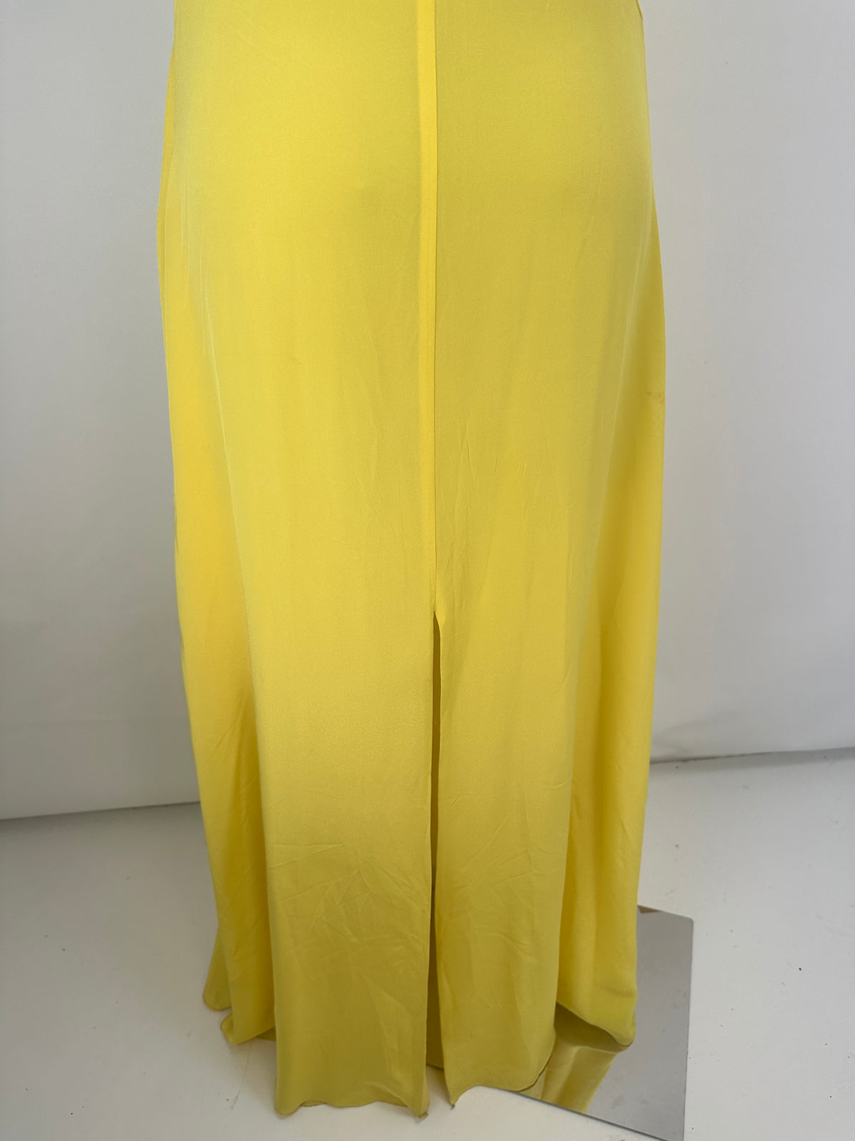 Silk Maxi Dress - Yellow - S