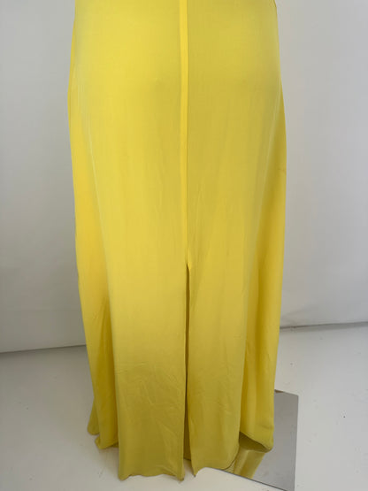 Silk Maxi Dress - Yellow - S
