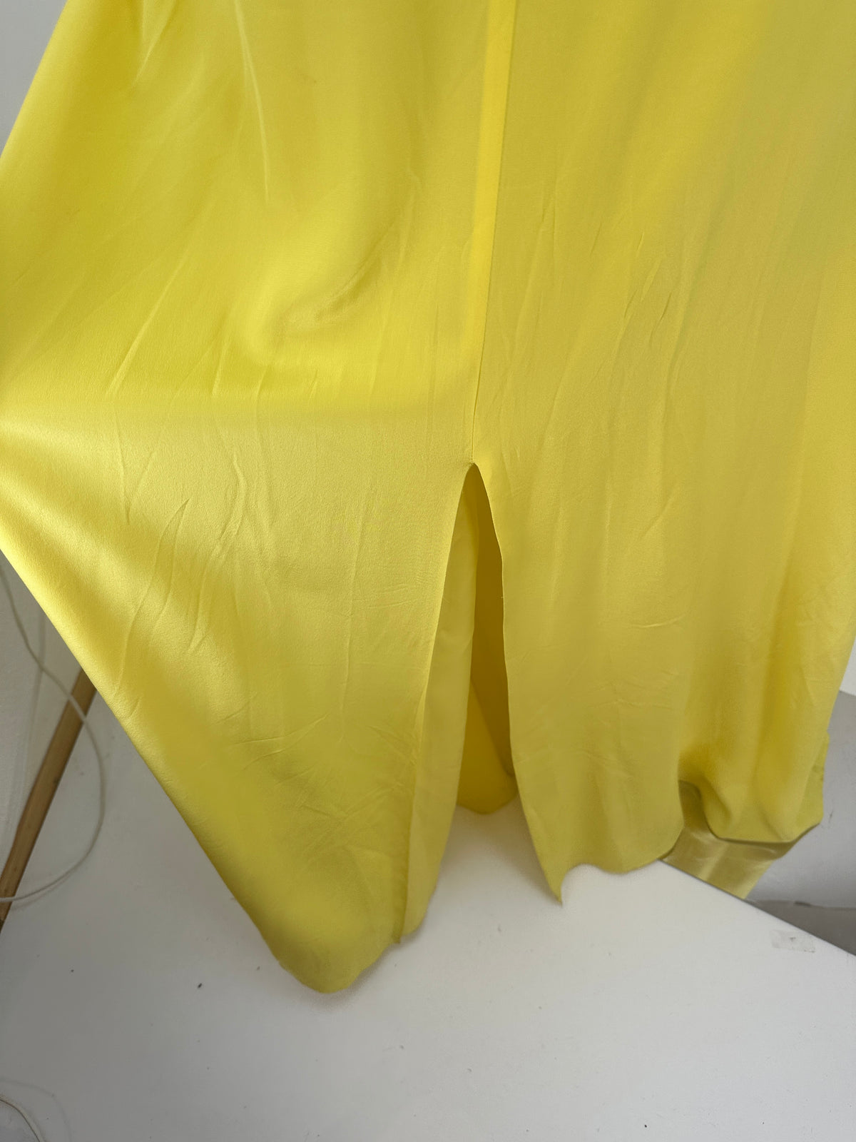 Silk Maxi Dress - Yellow - S