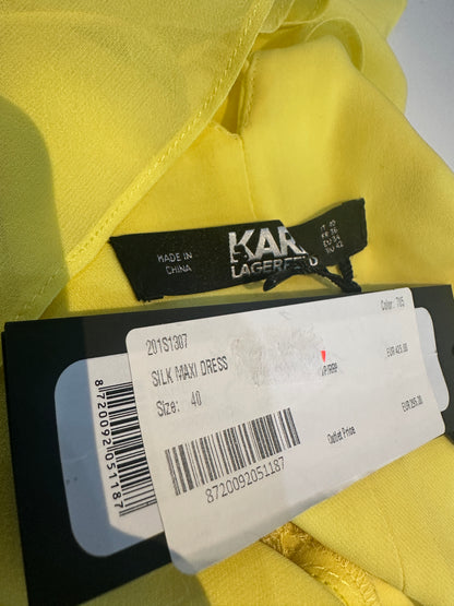 Silk Maxi Dress - Yellow - S