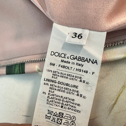 High-Waist Silk Skirt - White Lily - Pink