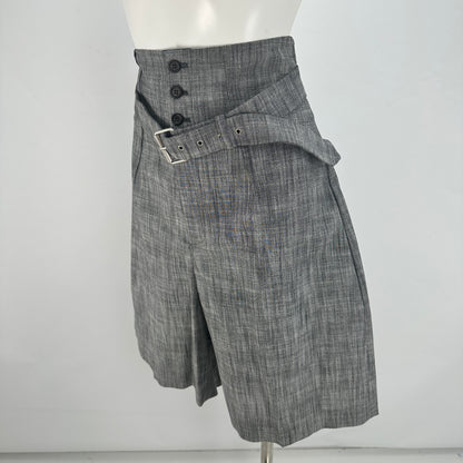 Long Shorts with Belt - Grey - M