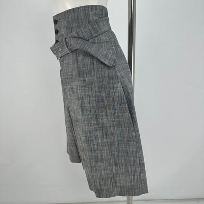 Long Shorts with Belt - Grey - M