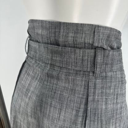 Long Shorts with Belt - Grey - M