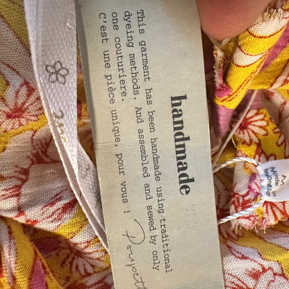 Mini Dress Bella - Yellow-Orange Floral - S
