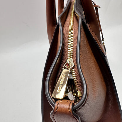Avril Large Monogram Satchel - Brown