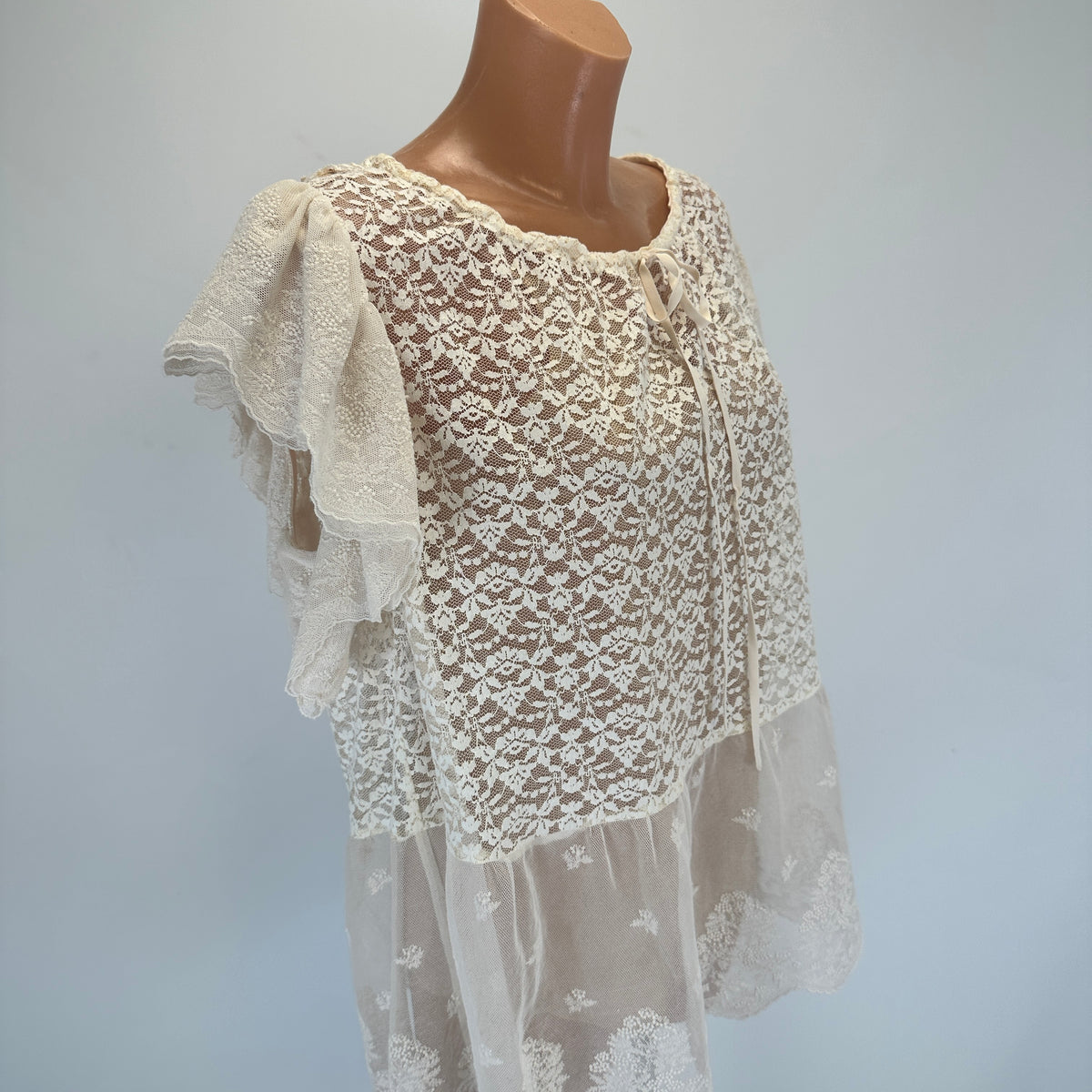 Lace Top - Cream -  XS-S