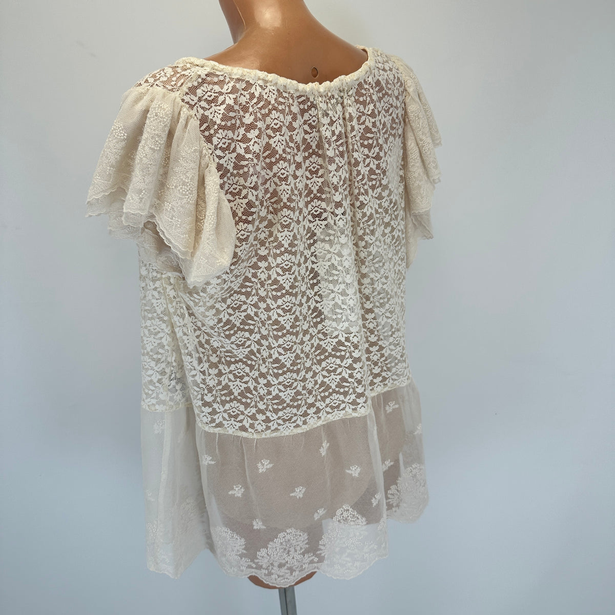 Lace Top - Cream -  XS-S