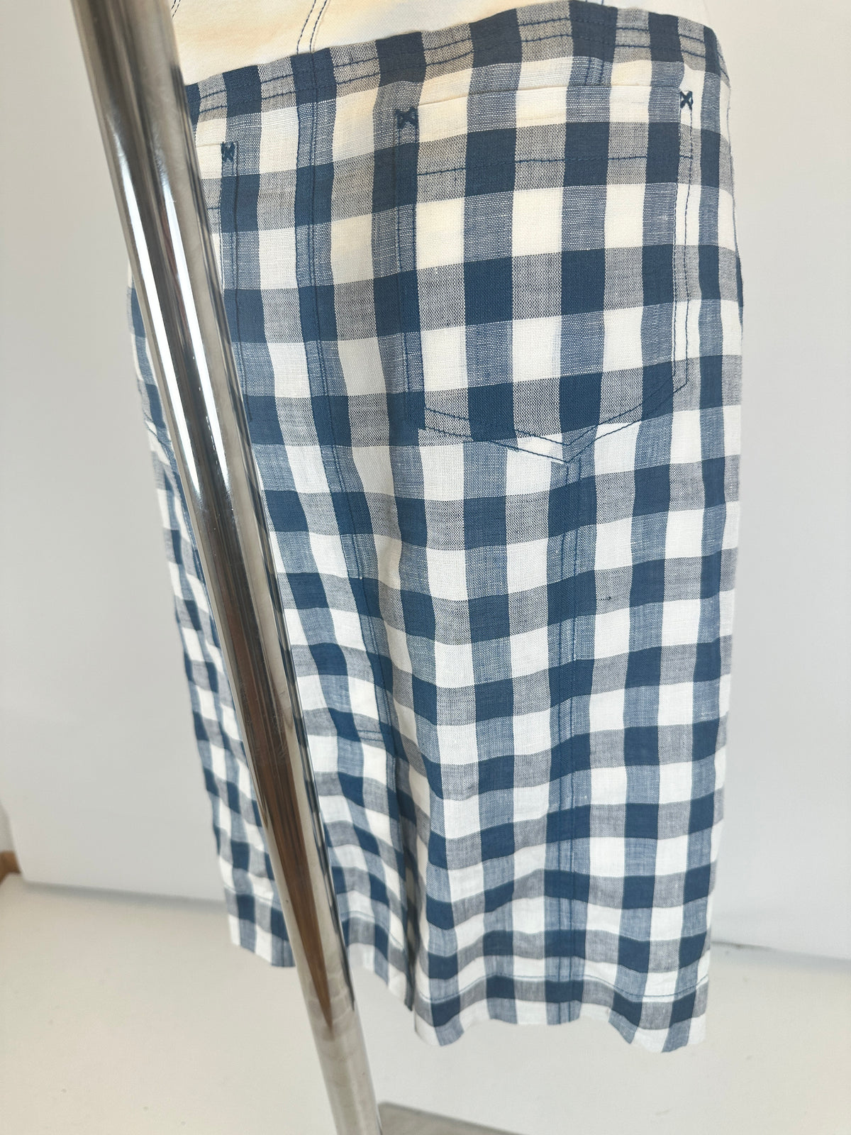 Midi Skirt Trouser Top - White/Blue - S