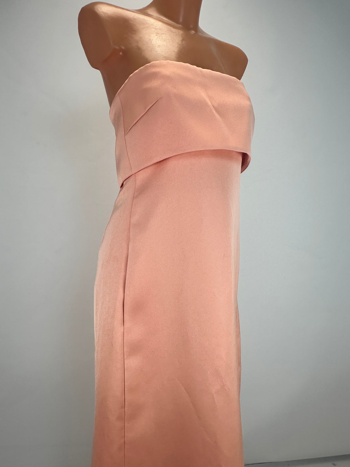 Silk Bustier Dress - Apricot - S
