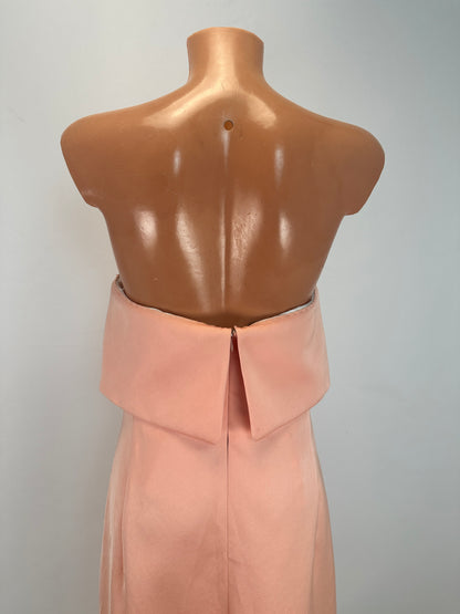 Silk Bustier Dress - Apricot - S