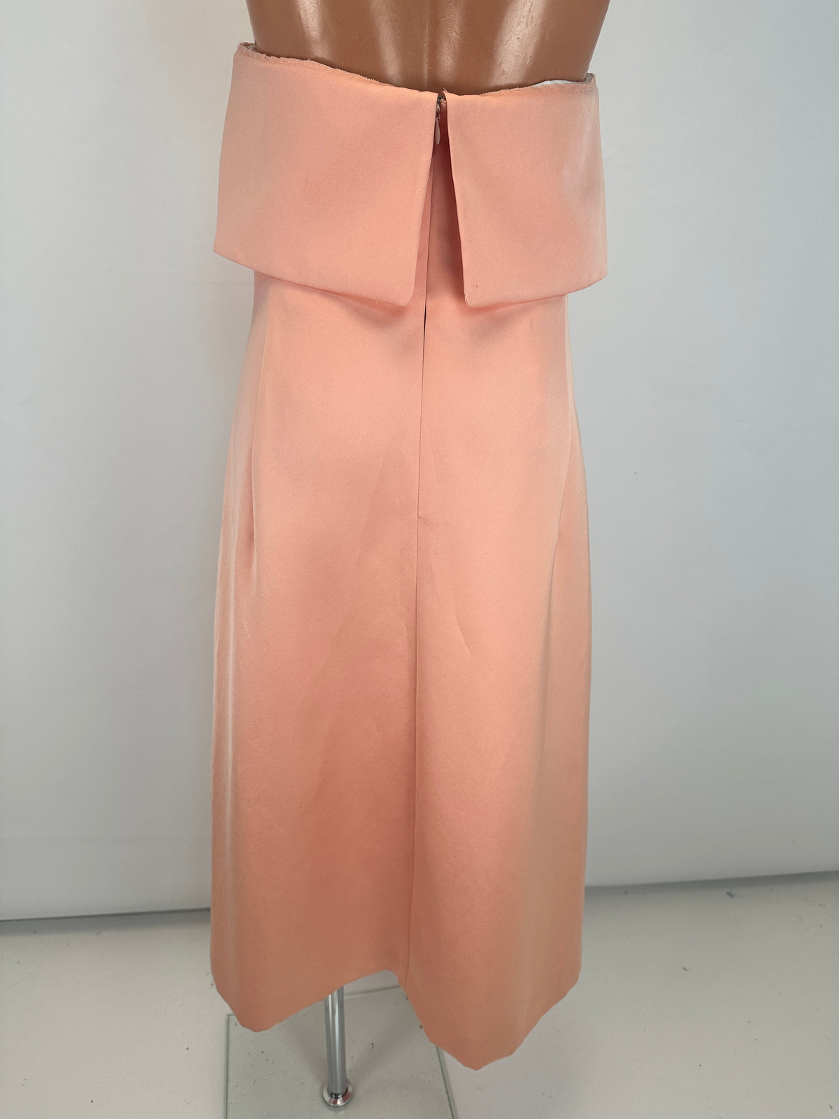 Silk Bustier Dress - Apricot - S