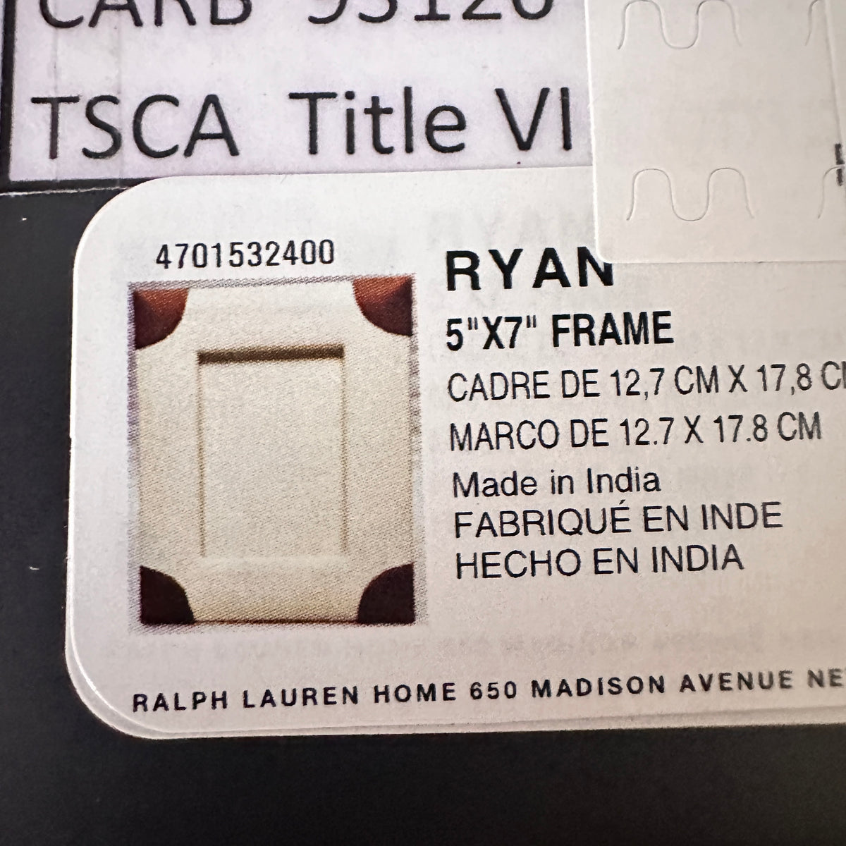 Ryan Picture Frame - Creme Brown 21 x 26