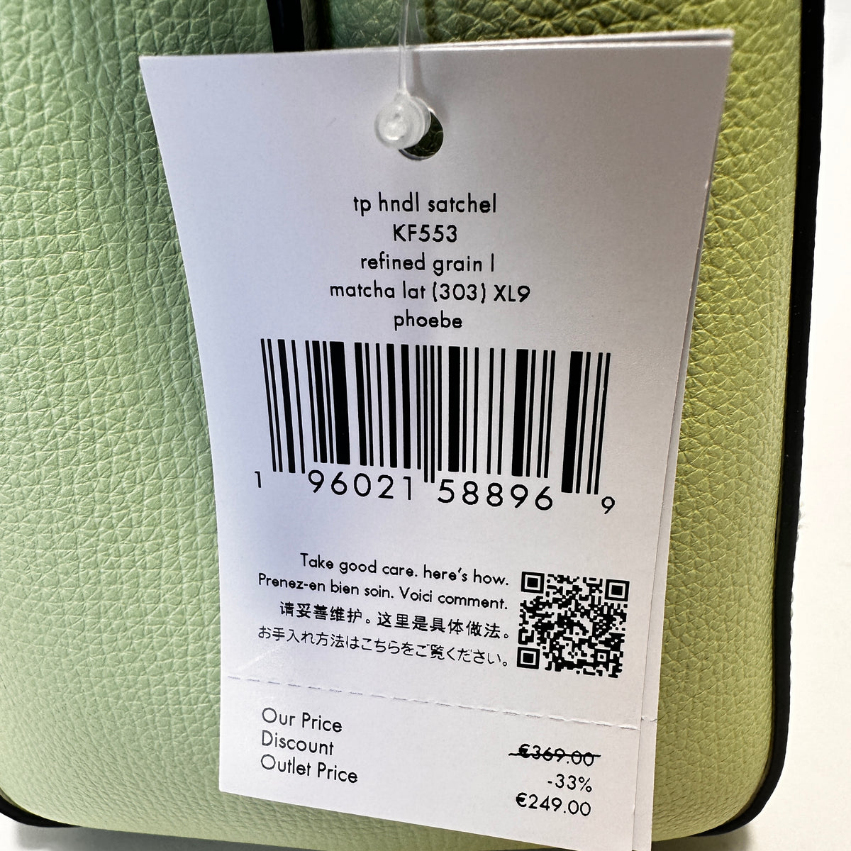 Phoebe Satchel matcha latte