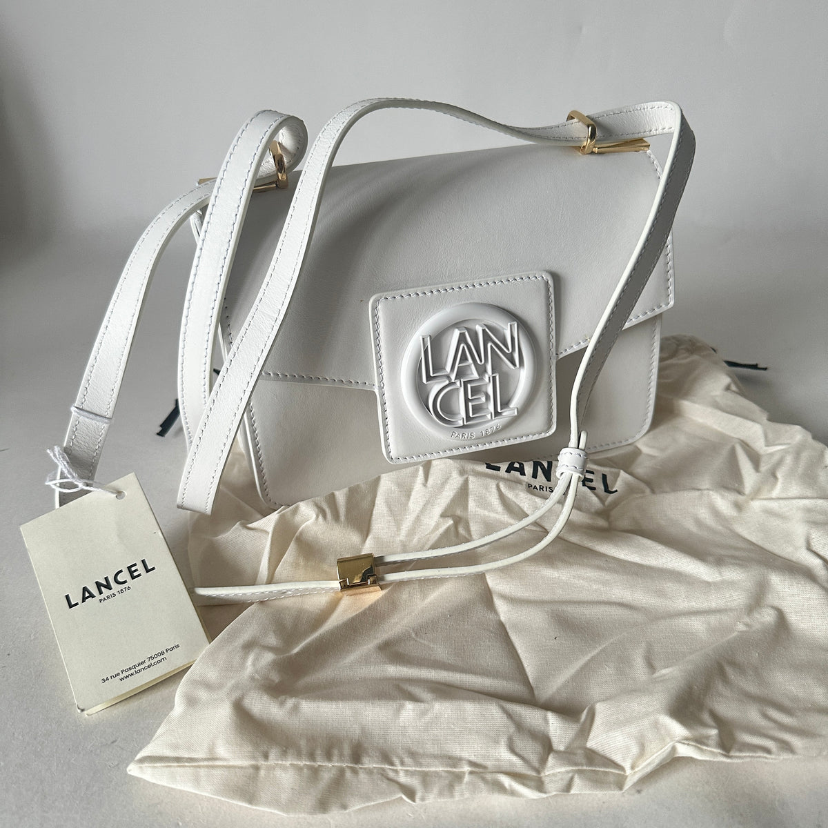 Roxane Crossbody Bag - Optic White/Gold