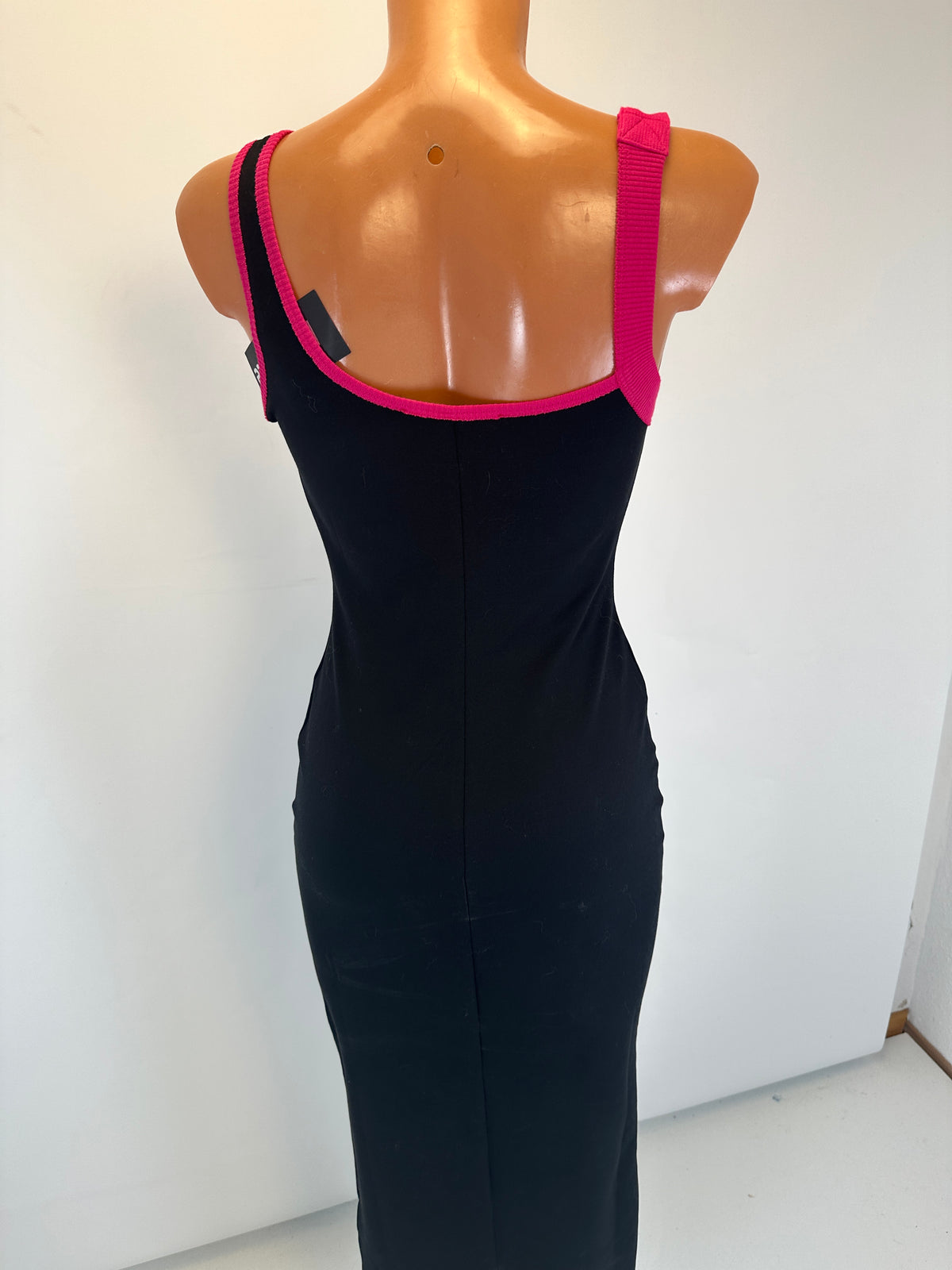 Stretch Buckle Dress - Black Pink - XS