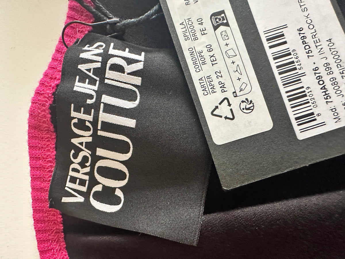 Stretch Buckle Dress - Black Pink - XS