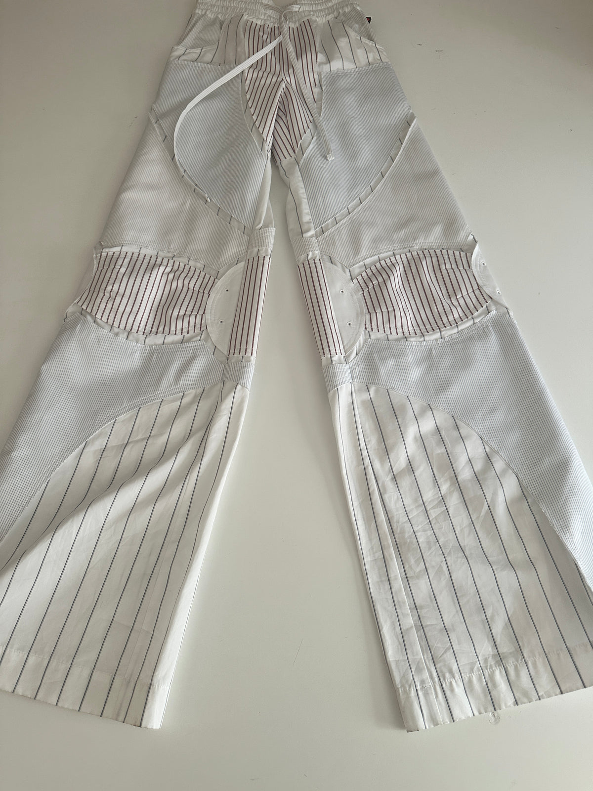 Motorcycle Poplin Pants - White - XS