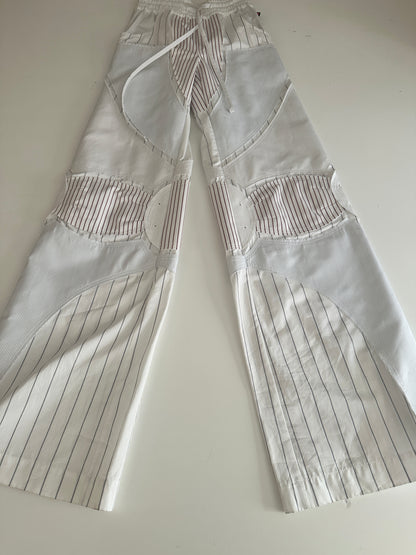 Motorcycle Poplin Pants - White - XS