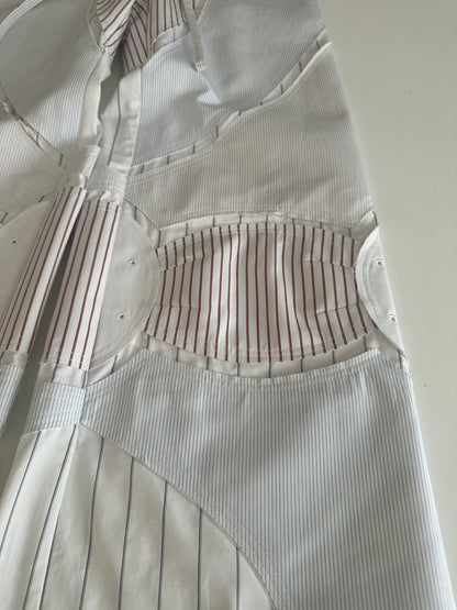 Motorcycle Poplin Pants - White - XS