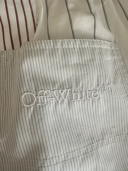 Motorcycle Poplin Pants - White - XS
