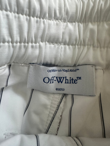 Motorcycle Poplin Pants - White - XS