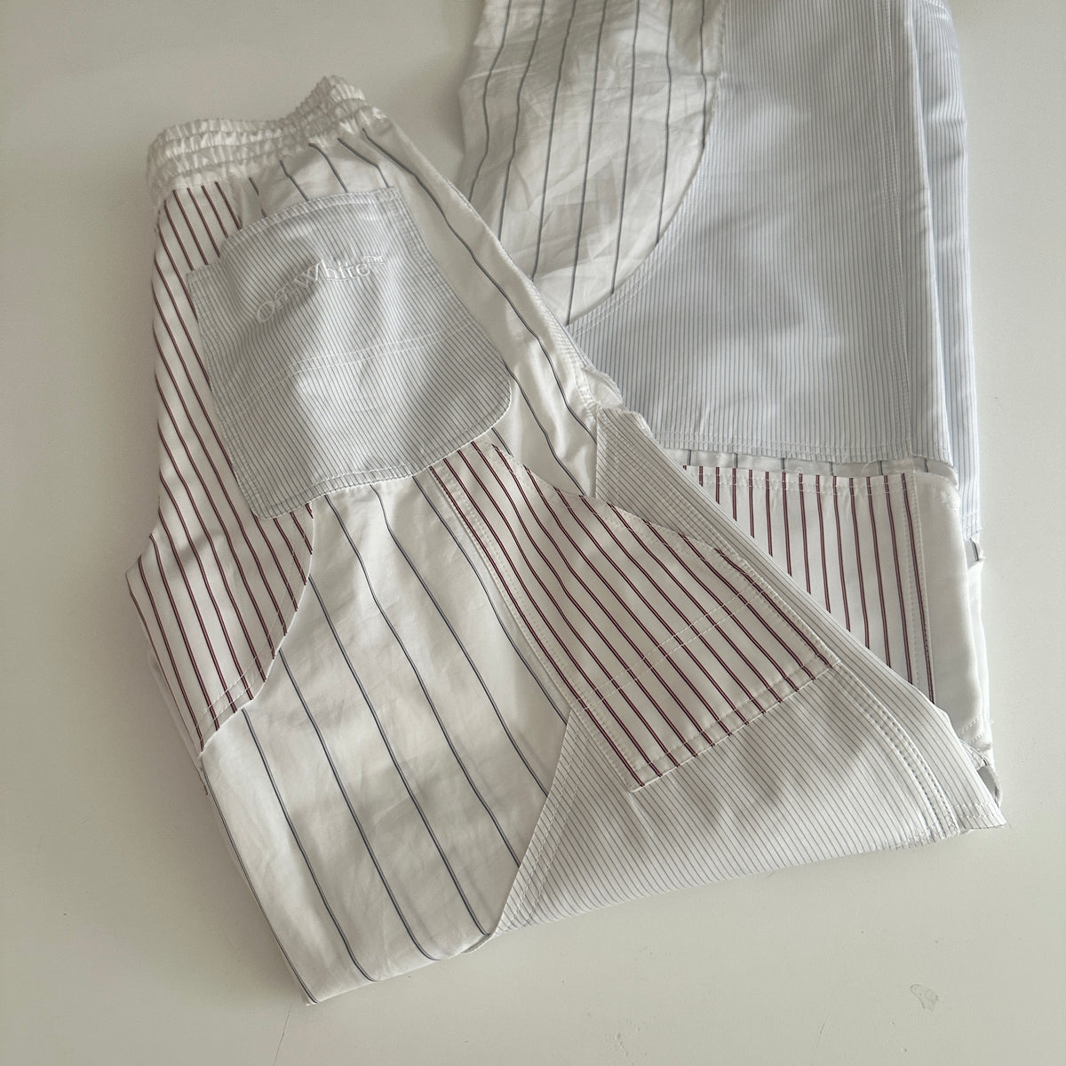 Motorcycle Poplin Pants - White - XS