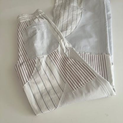Motorcycle Poplin Pants - White - XS