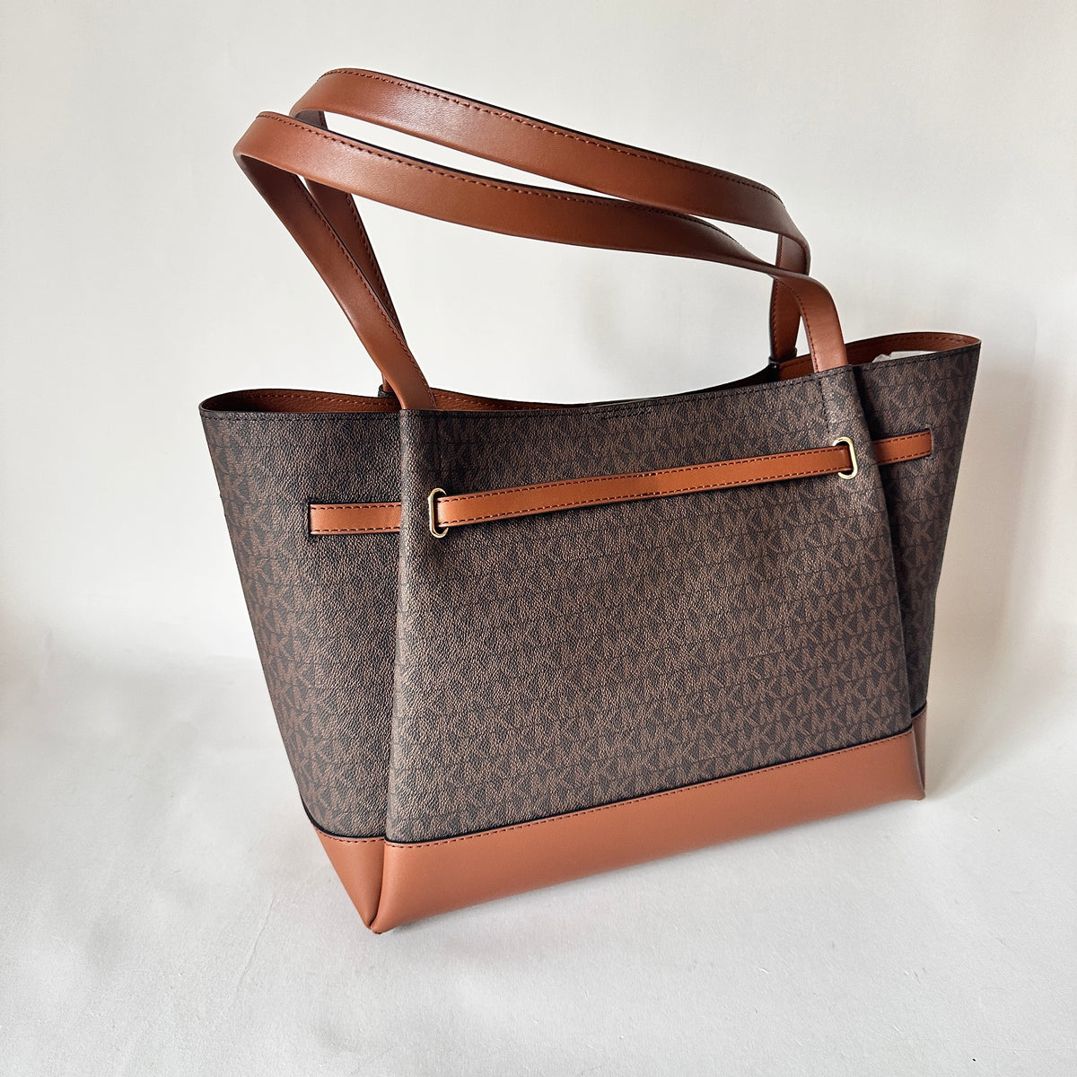Reed - Large Belted Monogram Tote - Brown