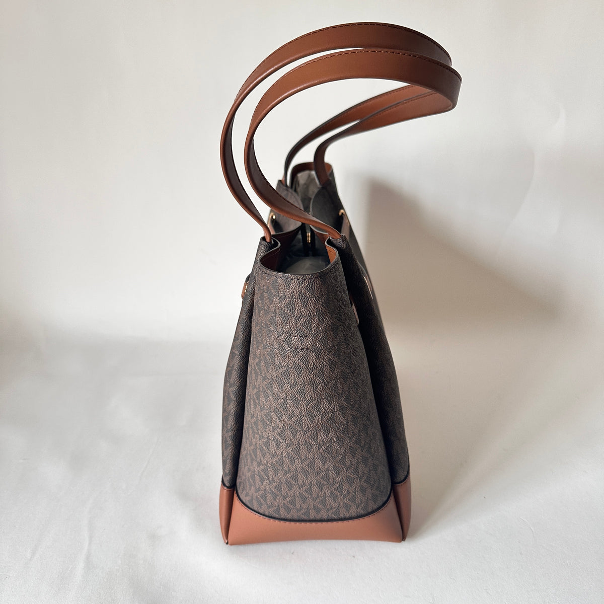 Reed - Large Belted Monogram Tote - Brown