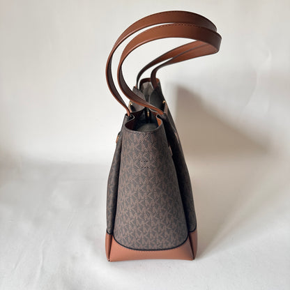 Reed - Large Belted Monogram Tote - Brown