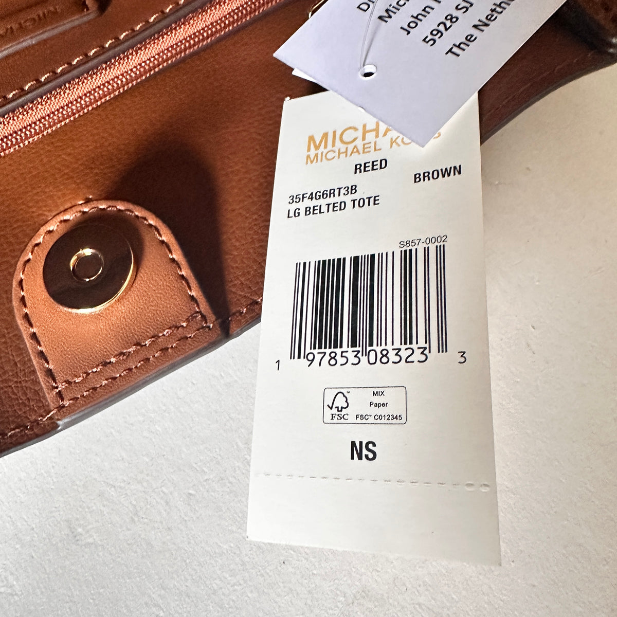 Reed - Large Belted Monogram Tote - Brown