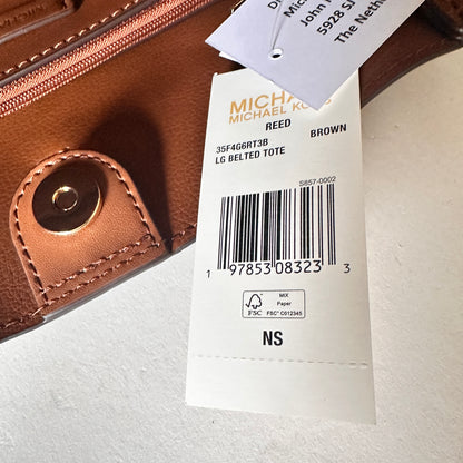 Reed - Large Belted Monogram Tote - Brown