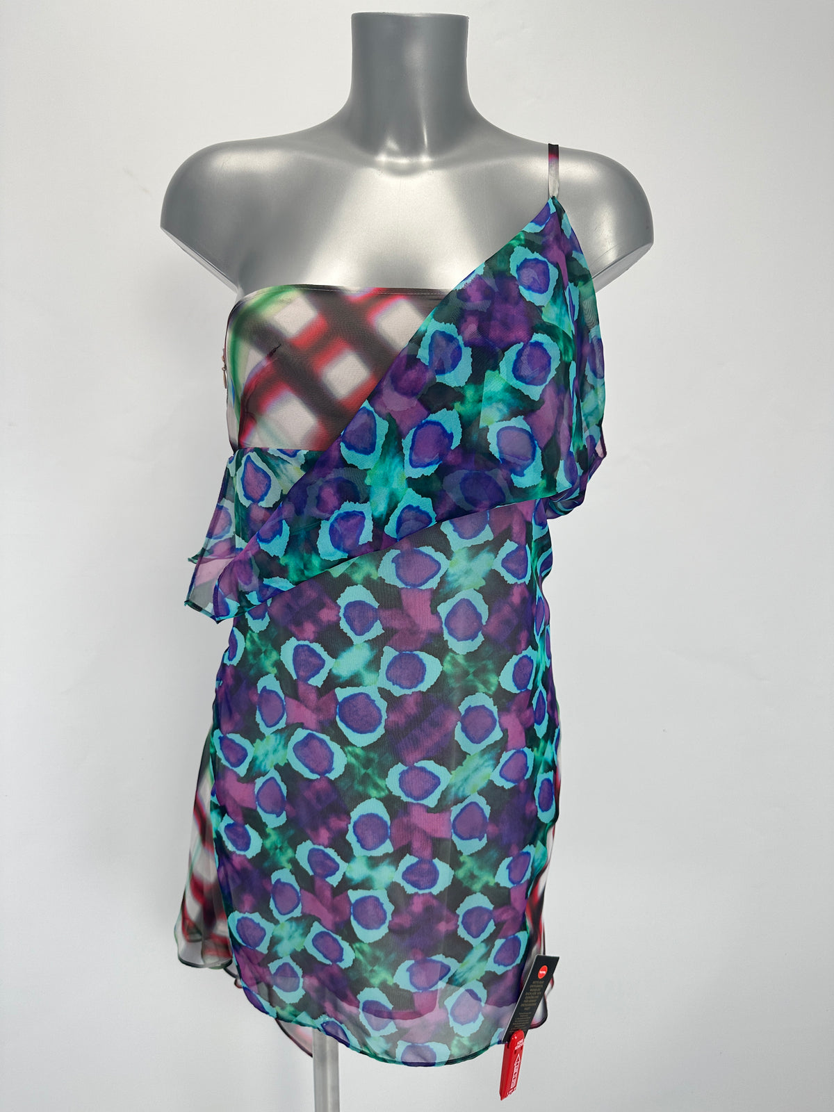 Draped Slip Dress - Purple/Blue/Multi - IT 40