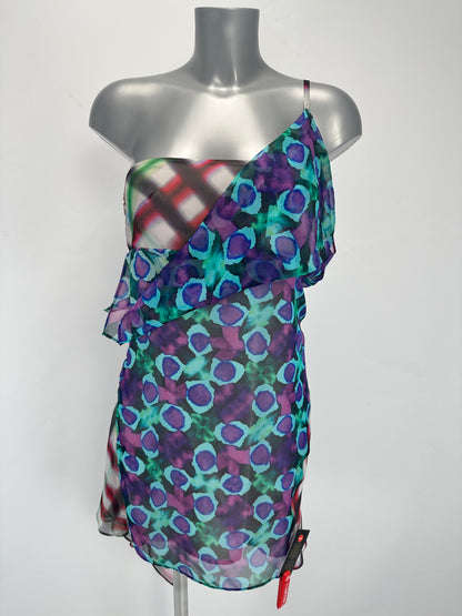 Draped Slip Dress - Purple/Blue/Multi - IT 40