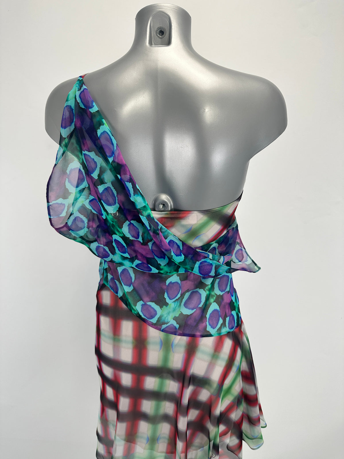 Draped Slip Dress - Purple/Blue/Multi - IT 40