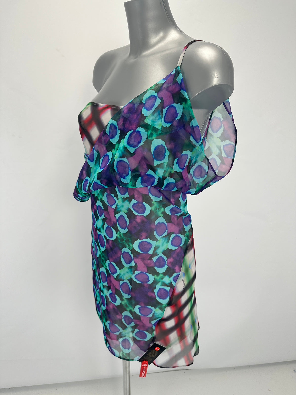 Draped Slip Dress - Purple/Blue/Multi - IT 40