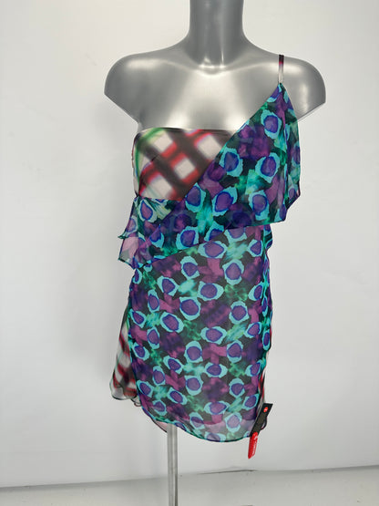 Draped Slip Dress - Purple/Blue/Multi - IT 40