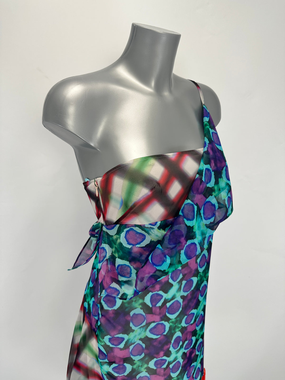Draped Slip Dress - Purple/Blue/Multi - IT 40