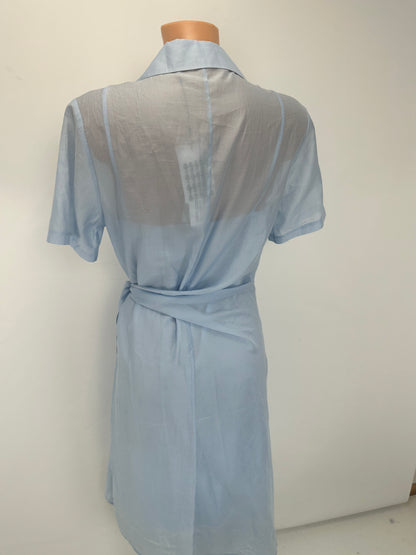Sheer Wrap Dress - Cashmere Blue - IT 42
