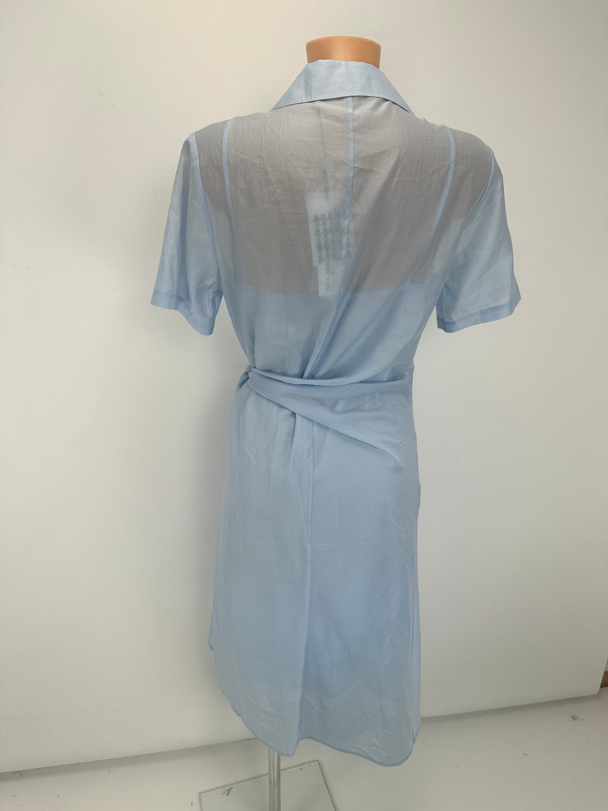Sheer Wrap Dress - Cashmere Blue - IT 42