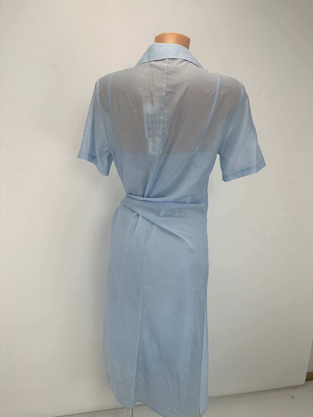 Sheer Wrap Dress - Cashmere Blue - IT 42